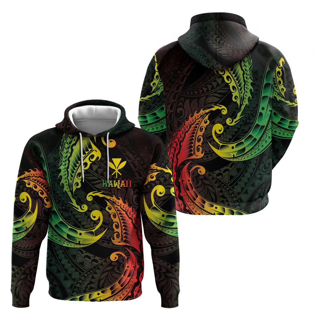 AAPI Heritage Month Hoodie Kanaka Maoli Polynesian Tribal Wave