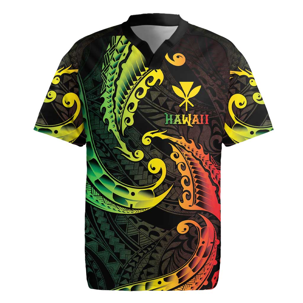 AAPI Heritage Month Rugby Jersey Kanaka Maoli Polynesian Tribal Wave LT05 Reggae - Polynesian Pride