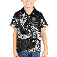 AAPI Heritage Month Family Matching Puletasi and Hawaiian Shirt American Samoa Polynesian Tribal Wave