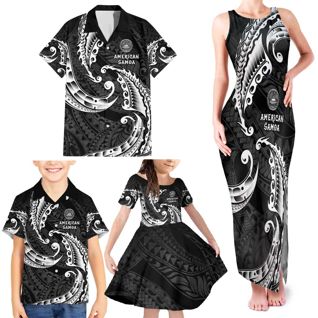 AAPI Heritage Month Family Matching Tank Maxi Dress and Hawaiian Shirt American Samoa Polynesian Tribal Wave