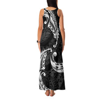AAPI Heritage Month Family Matching Tank Maxi Dress and Hawaiian Shirt American Samoa Polynesian Tribal Wave