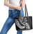 AAPI Heritage Month Leather Tote Bag American Samoa Polynesian Tribal Wave