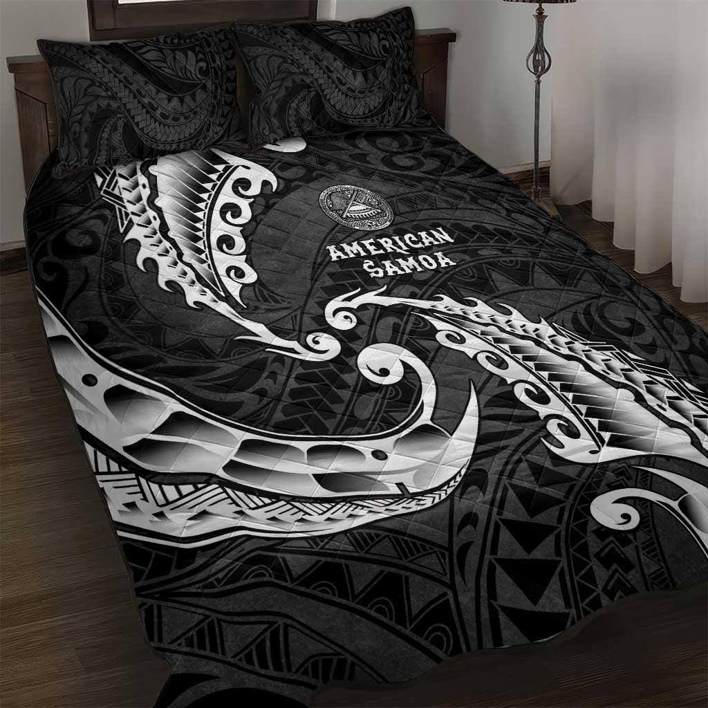 AAPI Heritage Month Quilt Bed Set American Samoa Polynesian Tribal Wave