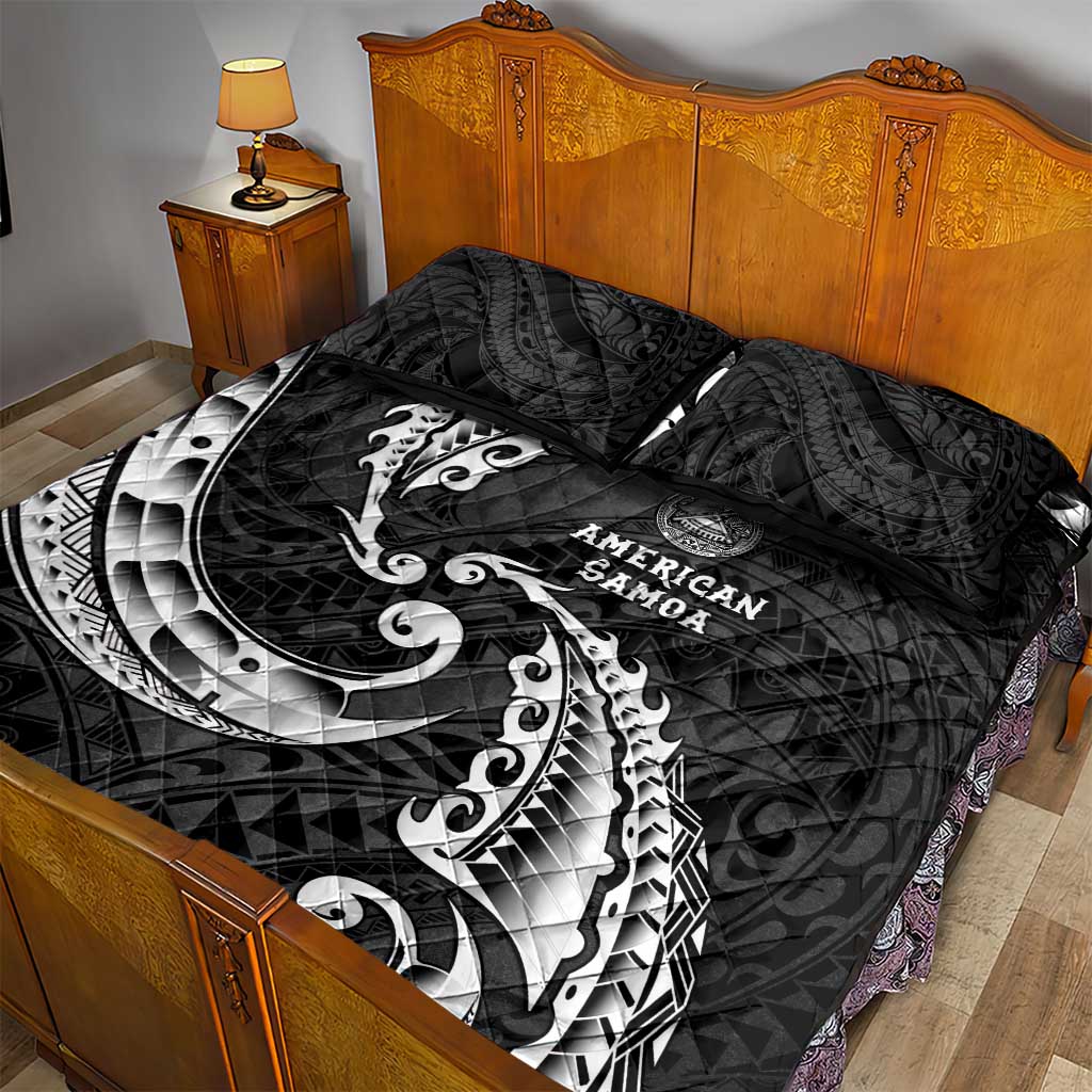 AAPI Heritage Month Quilt Bed Set American Samoa Polynesian Tribal Wave