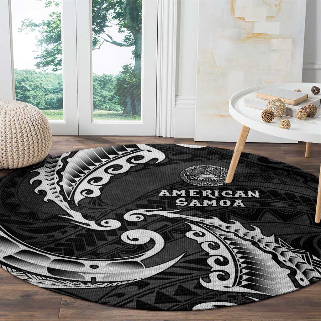 AAPI Heritage Month Round Carpet American Samoa Polynesian Tribal Wave