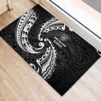 AAPI Heritage Month Rubber Doormat American Samoa Polynesian Tribal Wave