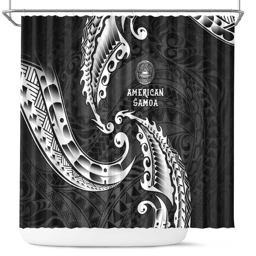 AAPI Heritage Month Shower Curtain American Samoa Polynesian Tribal Wave