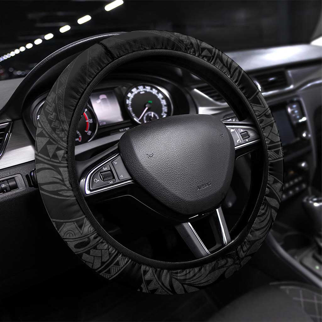 AAPI Heritage Month Steering Wheel Cover American Samoa Polynesian Tribal Wave