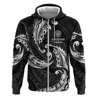 AAPI Heritage Month Zip Hoodie American Samoa Polynesian Tribal Wave