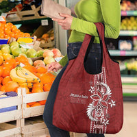 Tonga Language Week Grocery Bag Malo e Lelei Kupesi Ngatu Pattern