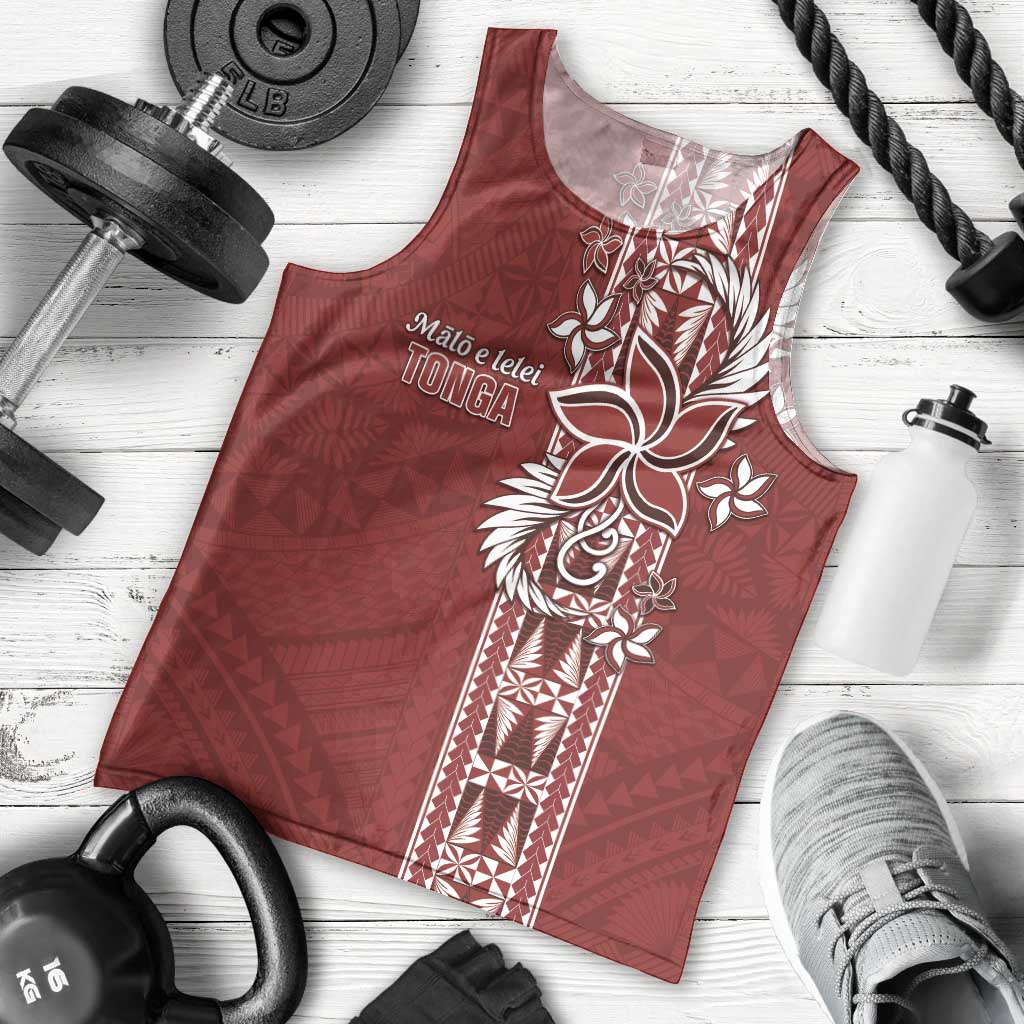 Tonga Language Week Men Tank Top Malo e Lelei Kupesi Ngatu Pattern
