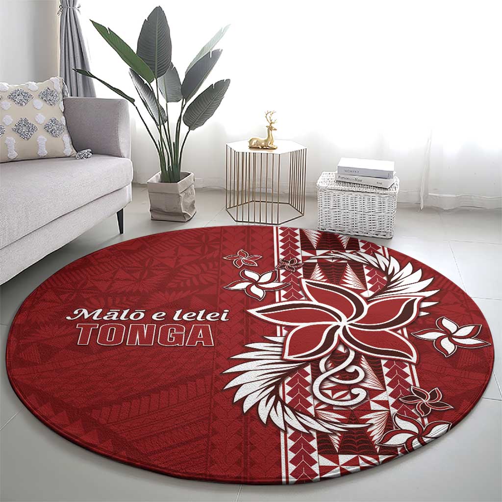 Tonga Language Week Round Carpet Malo e Lelei Kupesi Ngatu Pattern