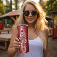 Tonga Language Week Skinny Tumbler Malo e Lelei Kupesi Ngatu Pattern