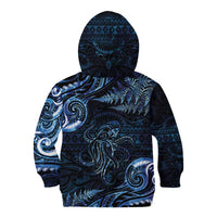 Aotearoa New Zealand Octopus Kid Hoodie Silver Fern Maori Pattern LT05 - Polynesian Pride