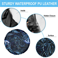 Aotearoa New Zealand Octopus Spare Tire Cover Silver Fern Maori Pattern
