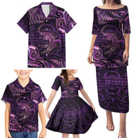 Aotearoa New Zealand Crocodile Family Matching Puletasi and Hawaiian Shirt Silver Fern Maori Pattern LT05 - Polynesian Pride