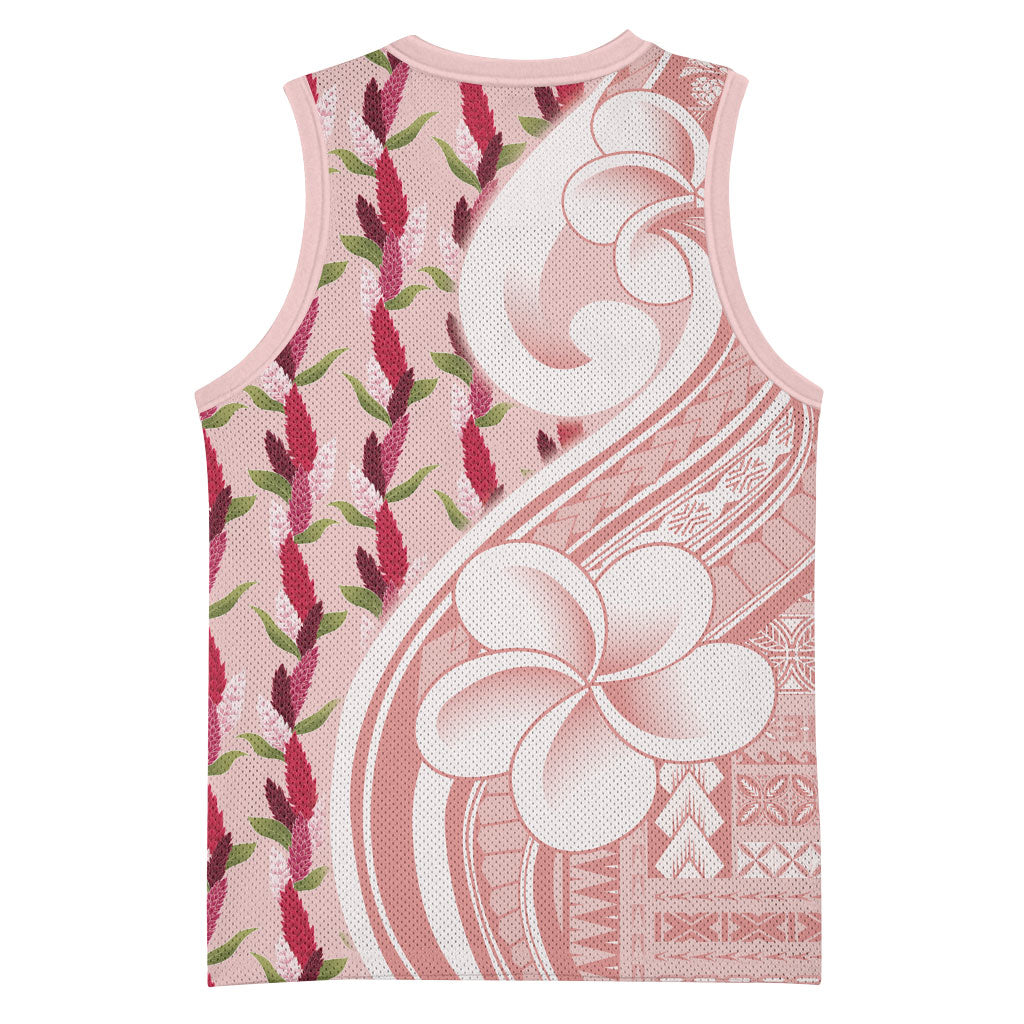 Samoa Teuila Basketball Jersey Pink Samoan Siapo Motifs