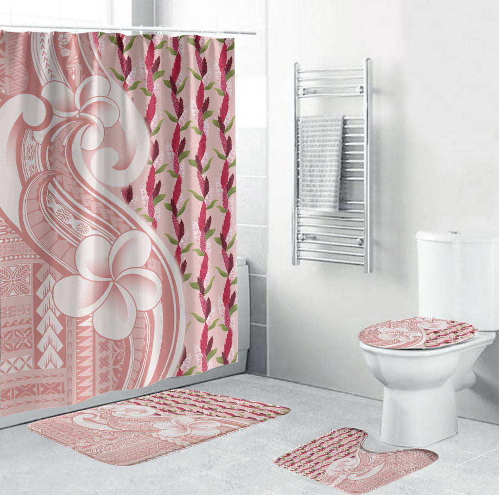 Samoa Teuila Bathroom Set Pink Samoan Siapo Motifs