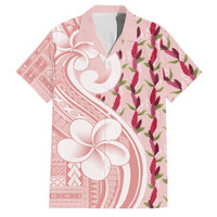 Samoa Teuila Family Matching Long Sleeve Bodycon Dress and Hawaiian Shirt Pink Samoan Siapo Motifs