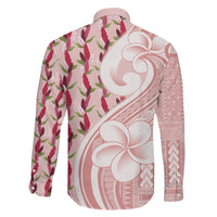 Samoa Teuila Family Matching Mermaid Dress and Hawaiian Shirt Pink Samoan Siapo Motifs