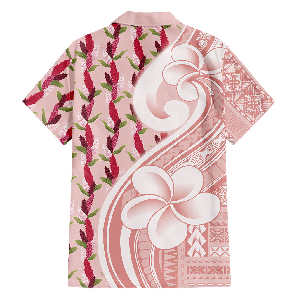 Samoa Teuila Family Matching Summer Maxi Dress and Hawaiian Shirt Pink Samoan Siapo Motifs
