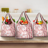 Samoa Teuila Grocery Bag Pink Samoan Siapo Motifs