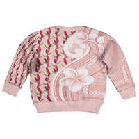 Samoa Teuila Kid Ugly Christmas Sweater Pink Samoan Siapo Motifs LT05 - Polynesian Pride
