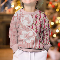 Samoa Teuila Kid Ugly Christmas Sweater Pink Samoan Siapo Motifs LT05 - Polynesian Pride