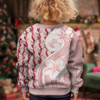 Samoa Teuila Kid Ugly Christmas Sweater Pink Samoan Siapo Motifs LT05 - Polynesian Pride