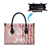Samoa Teuila Leather Bag Pink Samoan Siapo Motifs