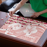 Samoa Teuila Puzzle Pink Samoan Siapo Motifs