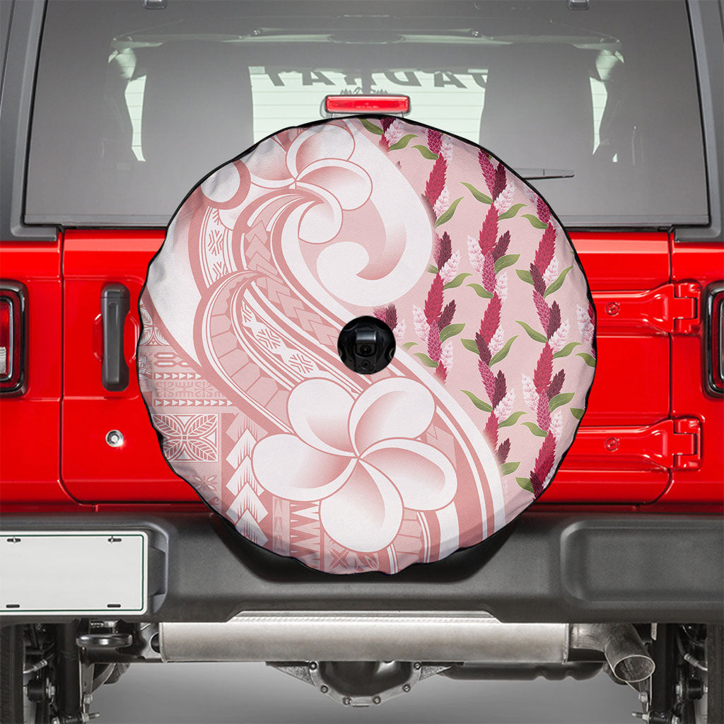 Samoa Teuila Spare Tire Cover Pink Samoan Siapo Motifs