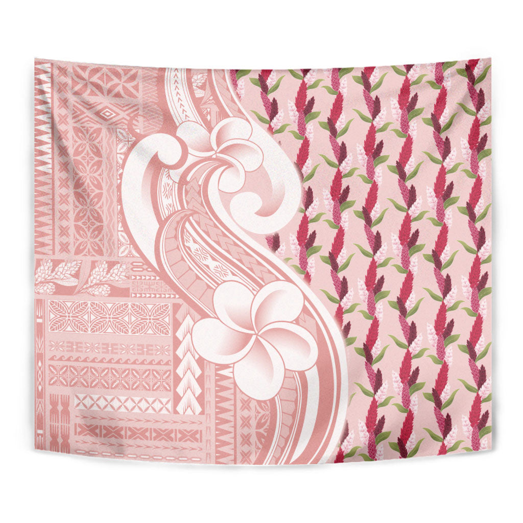 Samoa Teuila Tapestry Pink Samoan Siapo Motifs