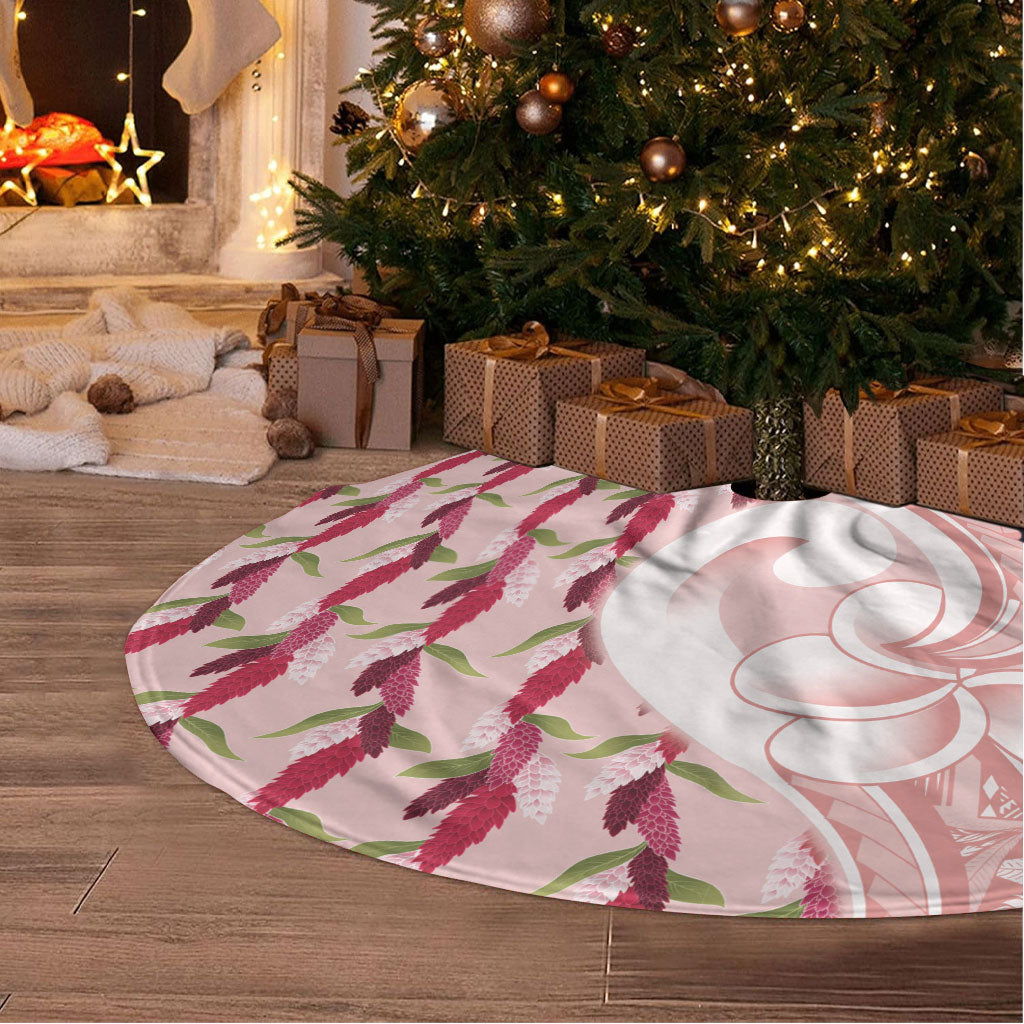 Samoa Teuila Tree Skirt Pink Samoan Siapo Motifs LT05 - Polynesian Pride