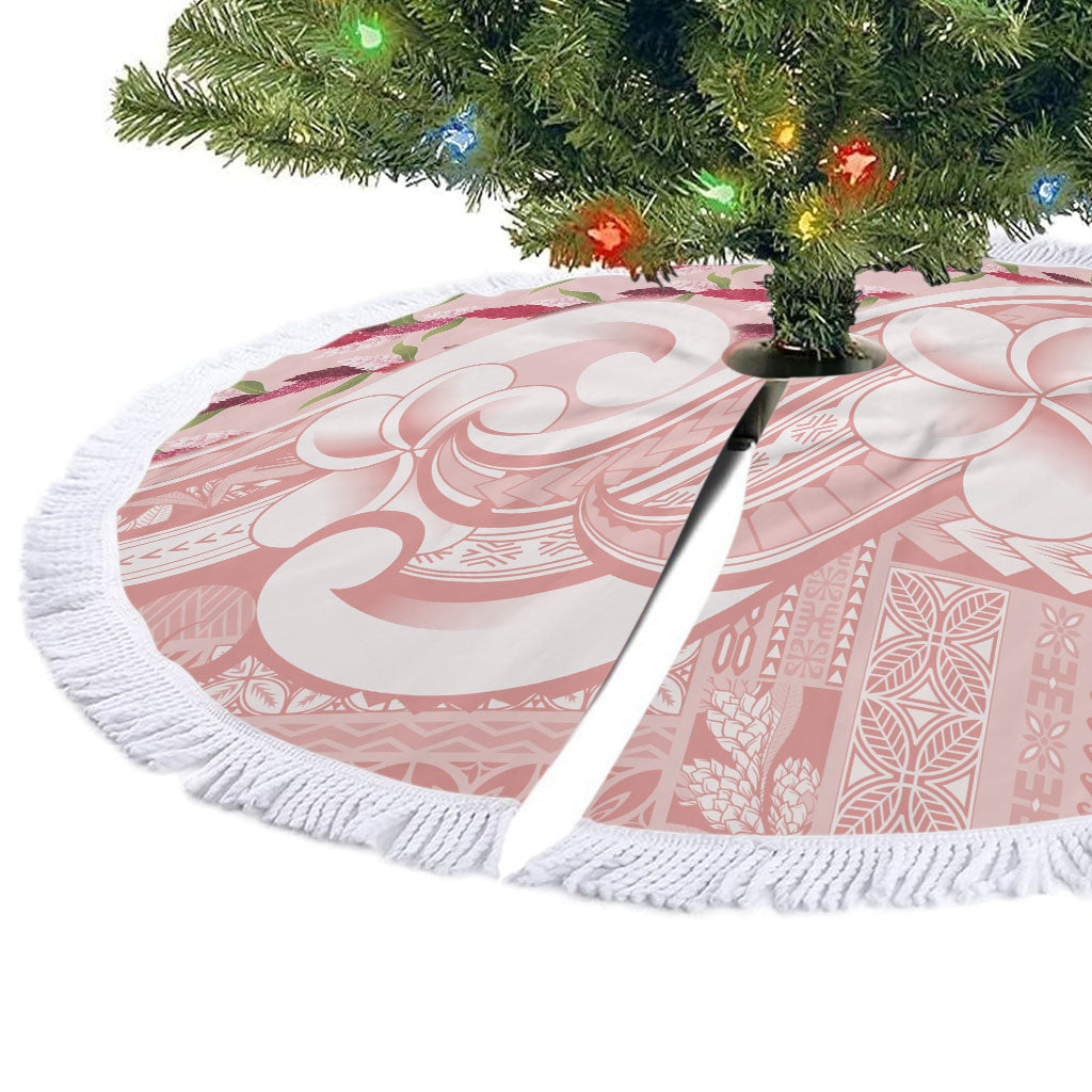 Samoa Teuila Tree Skirt Pink Samoan Siapo Motifs LT05 - Polynesian Pride