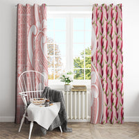 Samoa Teuila Window Curtain Pink Samoan Siapo Motifs