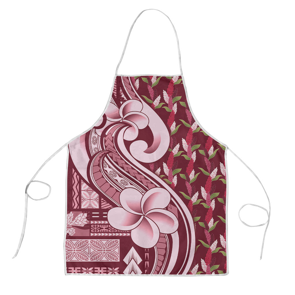 Samoa Teuila Apron Maroon Samoan Siapo Motifs LT05 Maroon - Polynesian Pride