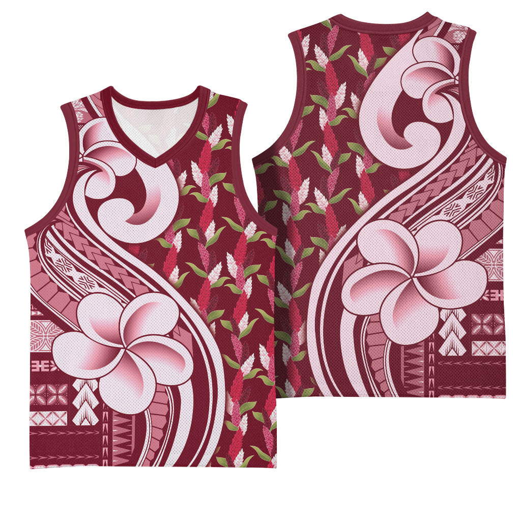 Samoa Teuila Basketball Jersey Maroon Samoan Siapo Motifs