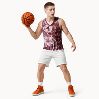 Samoa Teuila Basketball Jersey Maroon Samoan Siapo Motifs