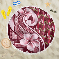 Samoa Teuila Beach Blanket Maroon Samoan Siapo Motifs