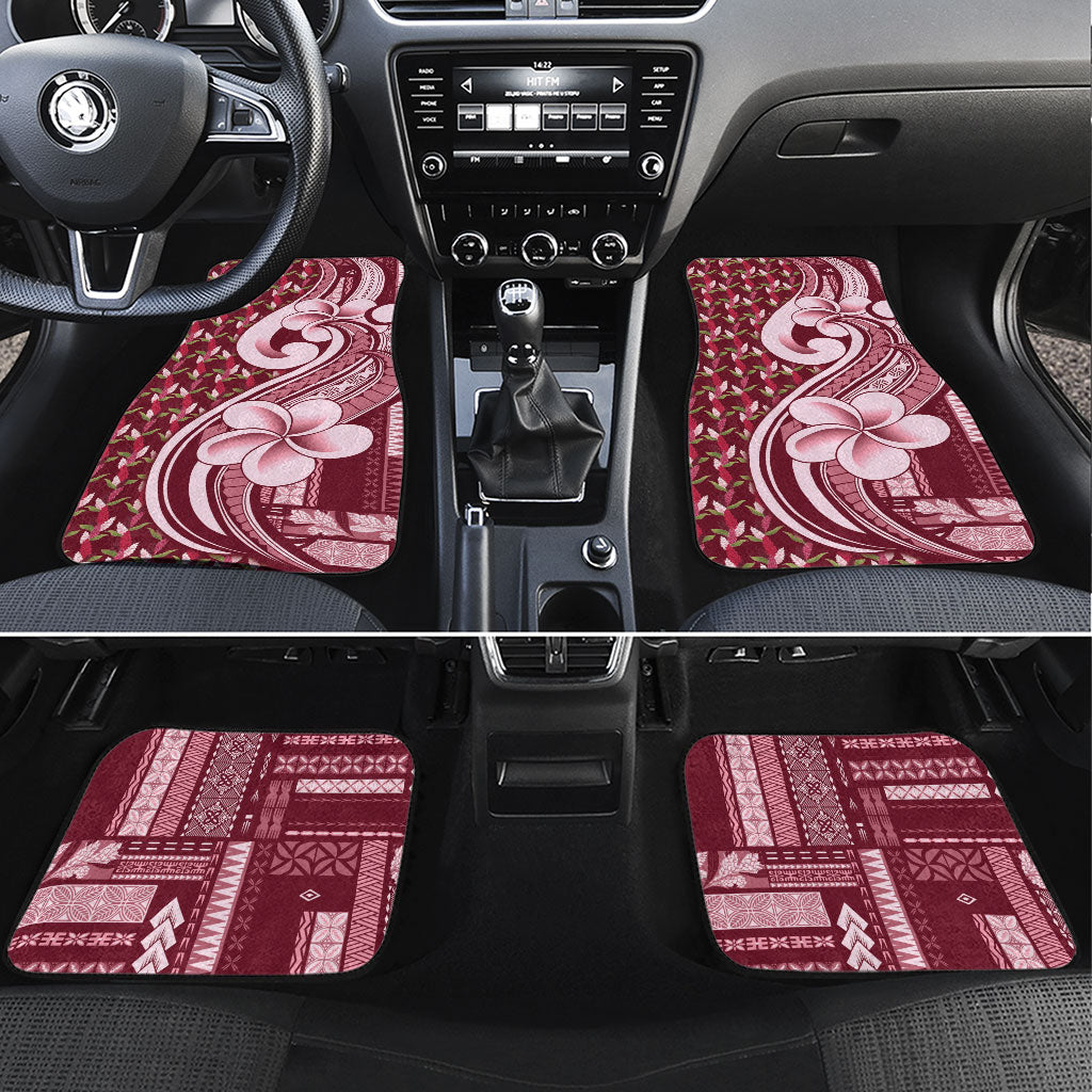 Samoa Teuila Car Mats Maroon Samoan Siapo Motifs