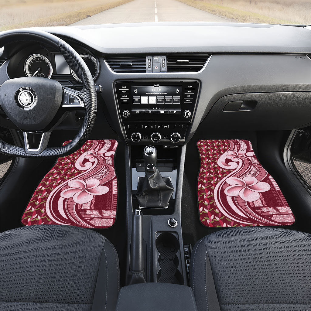 Samoa Teuila Car Mats Maroon Samoan Siapo Motifs