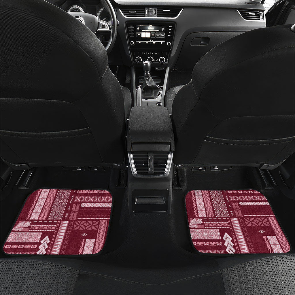 Samoa Teuila Car Mats Maroon Samoan Siapo Motifs