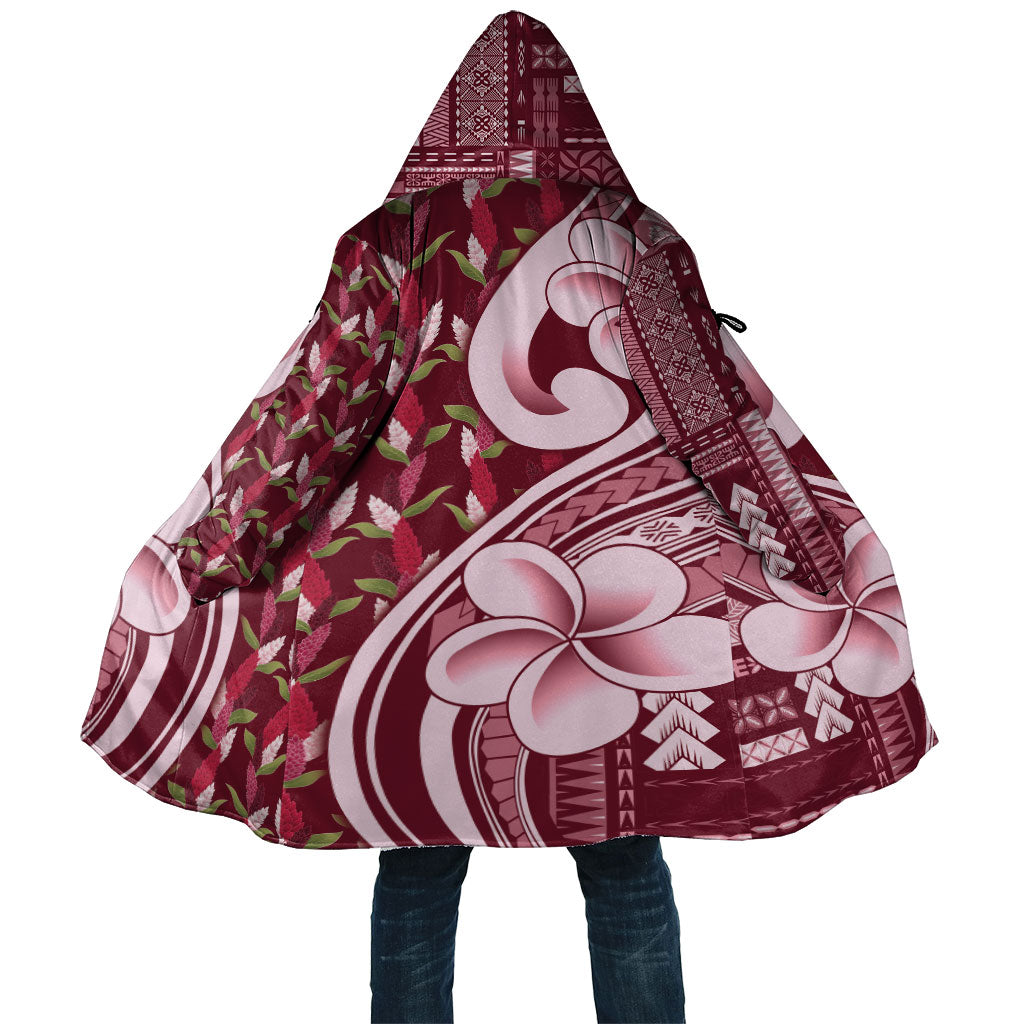 Samoa Teuila Cloak Maroon Samoan Siapo Motifs LT05 Unisex Maroon - Polynesian Pride