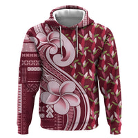 Samoa Teuila Hoodie Maroon Samoan Siapo Motifs