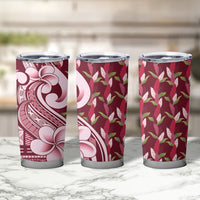 Samoa Teuila Tumbler Cup Maroon Samoan Siapo Motifs
