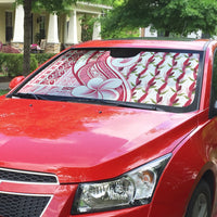 Samoa Teuila Auto Sun Shade White Samoan Siapo Motifs