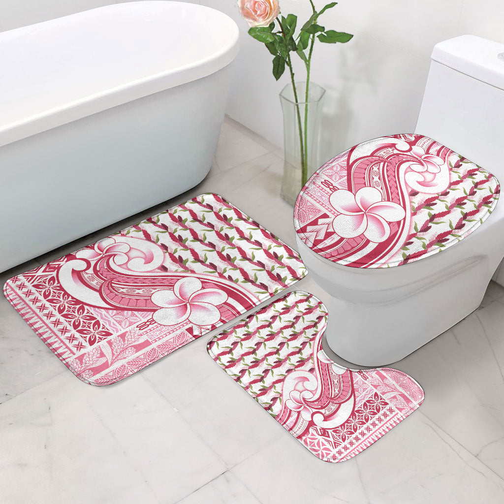 Samoa Teuila Bathroom Set White Samoan Siapo Motifs