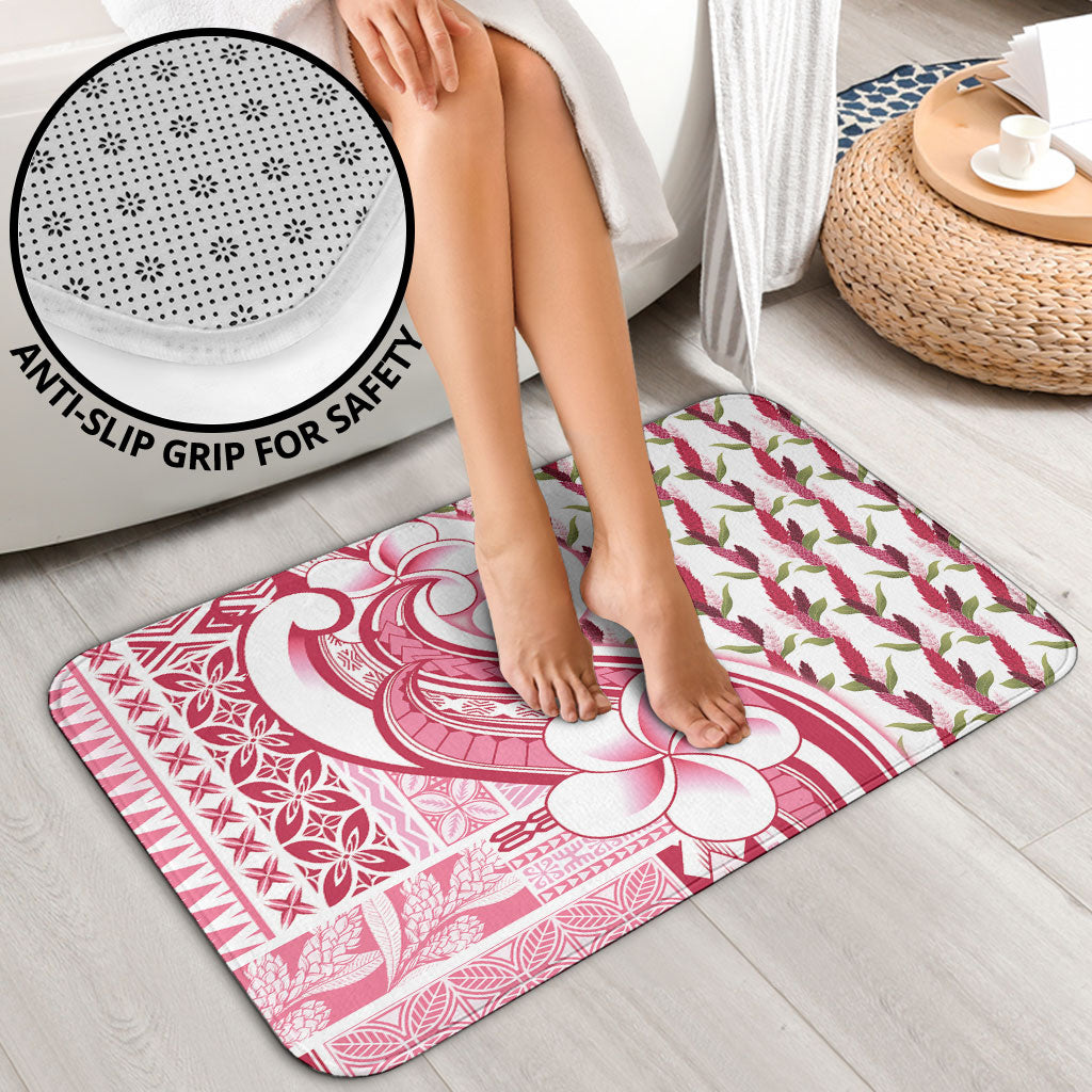 Samoa Teuila Bathroom Set White Samoan Siapo Motifs