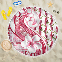 Samoa Teuila Beach Blanket White Samoan Siapo Motifs